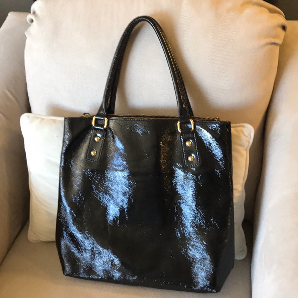 J.Crew Black Patent Leather Purse